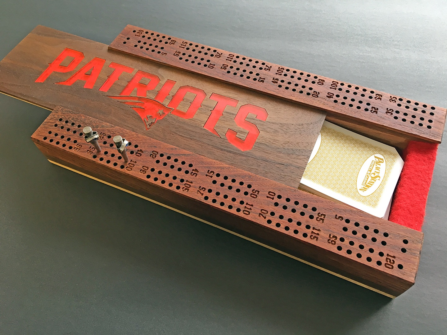 Cribbage Board Exotic Wood Sports Teams